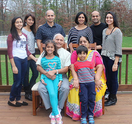 Yogi Shanti Desai with his family